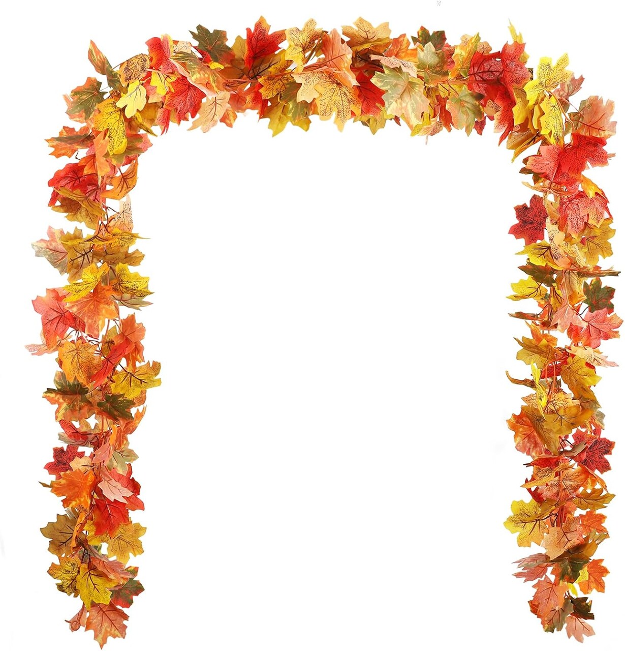 Colors Artificial Autumn Foliage Garland Thanksgiving Decor for Home Wedding Fireplace Party Porch Handrail